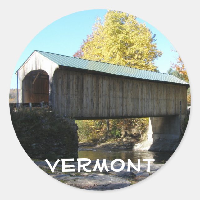 Sticker Rond Vermont (Devant)