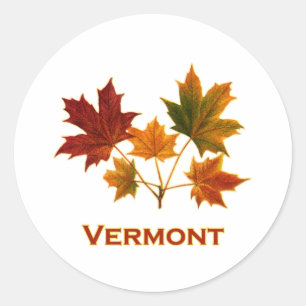 Sticker Rond Vermont Foliage