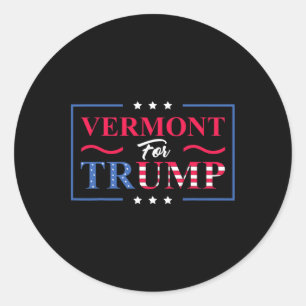 Sticker Rond Vermont pour Trump - Vote pro-Trump, républicain,