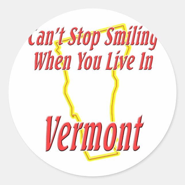 Sticker Rond Vermont - Souriant (Devant)