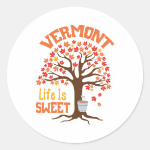 Sticker Rond Vermont Sweet Life