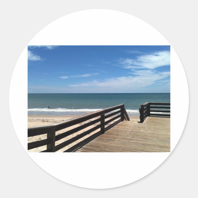 Sticker Rond Vero Beach 2010 Gibney Le MUSÉE Zazzle (Devant)