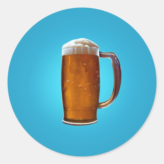 Sticker Rond Verre de bière (Devant)