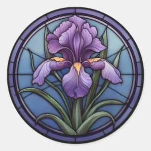 Sticker Rond Verre de couleur Iris Violet