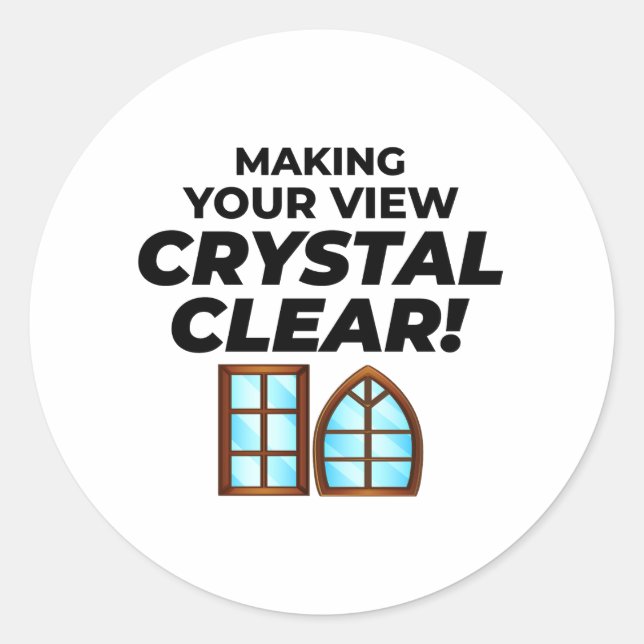 Sticker Rond Verre de fenêtre Glazier Fitting Vitrage (Devant)