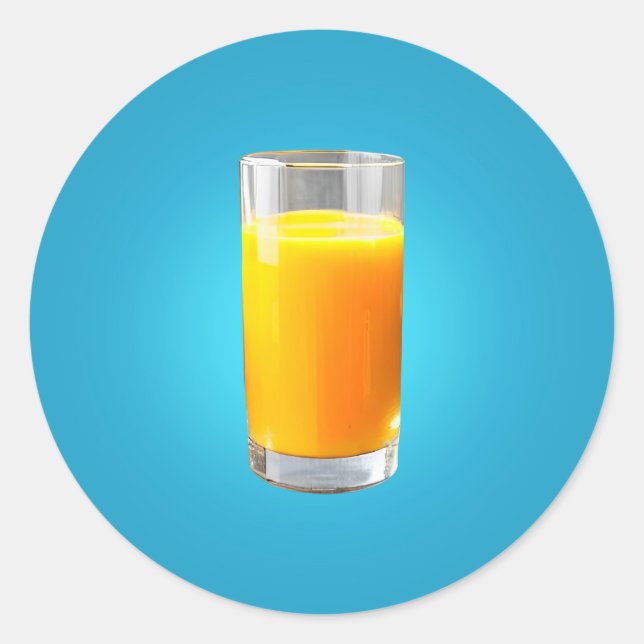 Sticker Rond Verre de jus d'orange (Devant)