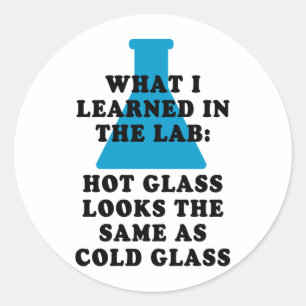 Sticker Rond Verre de laboratoire