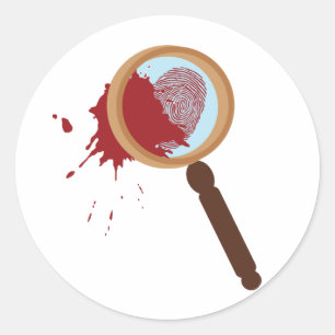 Sticker Rond Verre de nivellement détective