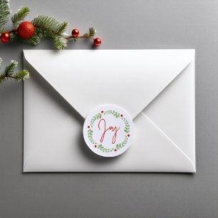 Sticker Rond Verre de Noël d'aquarelle
