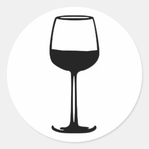 Sticker Rond Verre de vin