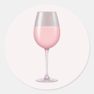 Sticker Rond Verre rose Emoji Art