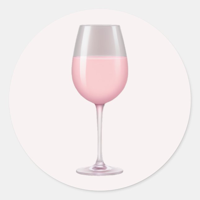 Sticker Rond Verre rose Emoji Art (Devant)
