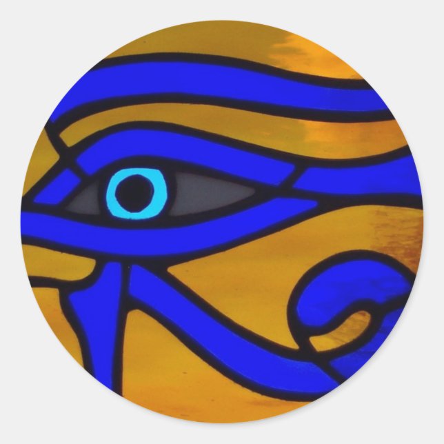 Sticker Rond Verre tendu "Oeil de Horus" (Devant)