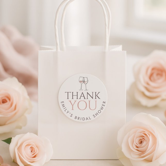 Sticker Rond Verres à vin Doodle Merci Enterrement de Vie de Je (Créateur téléchargé)