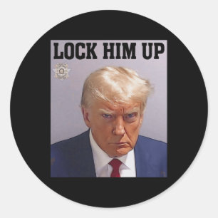 Sticker Rond Verrouiller Donald Trump Tiré Sur Trump S Anti-Tru