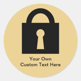 Sticker Rond Verrouiller. Icône Top Secret ou Confidential.