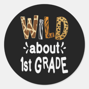 Sticker Rond Vers 1re année Bienvenue Retour à l'école Premier