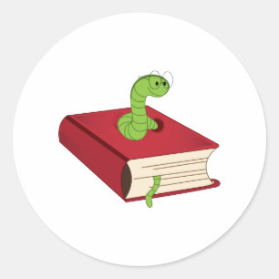 Sticker Rond Vers de livre