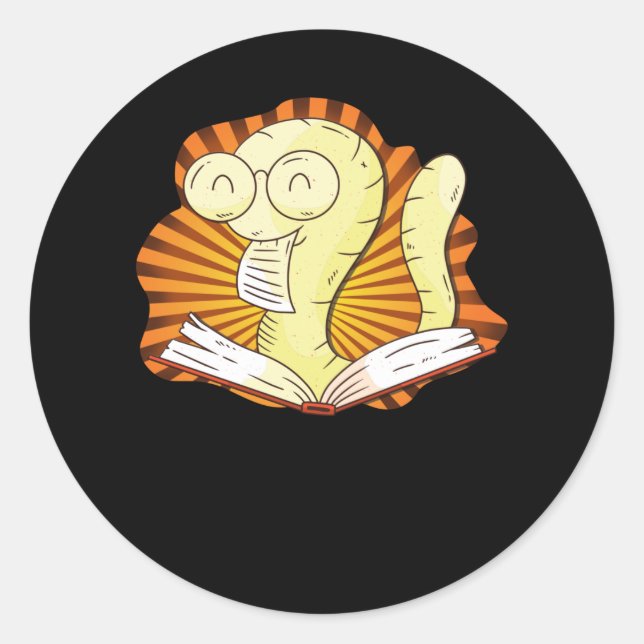 Sticker Rond Vers de livre (Devant)