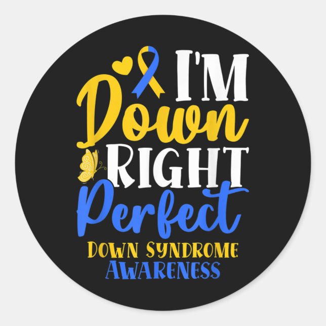 Sticker Rond Vers la droite Parfait Monde Conscience du syndrom (Devant)