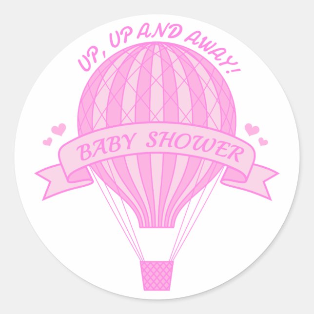 Sticker Rond Vers le haut et vers l'extérieur, baby shower de m (Devant)