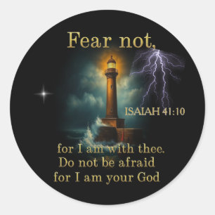 Sticker Rond verset de la Bible chrétienne ISAIE 41:10
