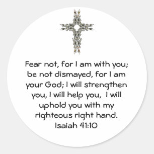 Sticker Rond Versets de la Bible Citation Inspirationnelle Isaï