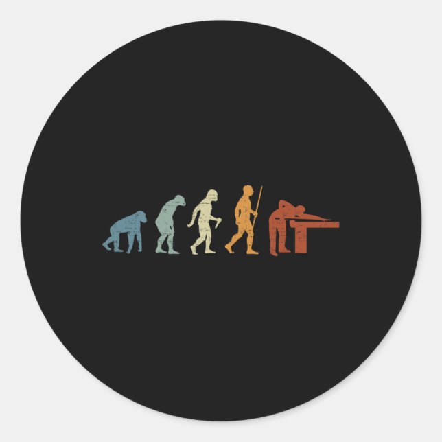 Sticker Rond Version Billiard Billiard Player (Devant)