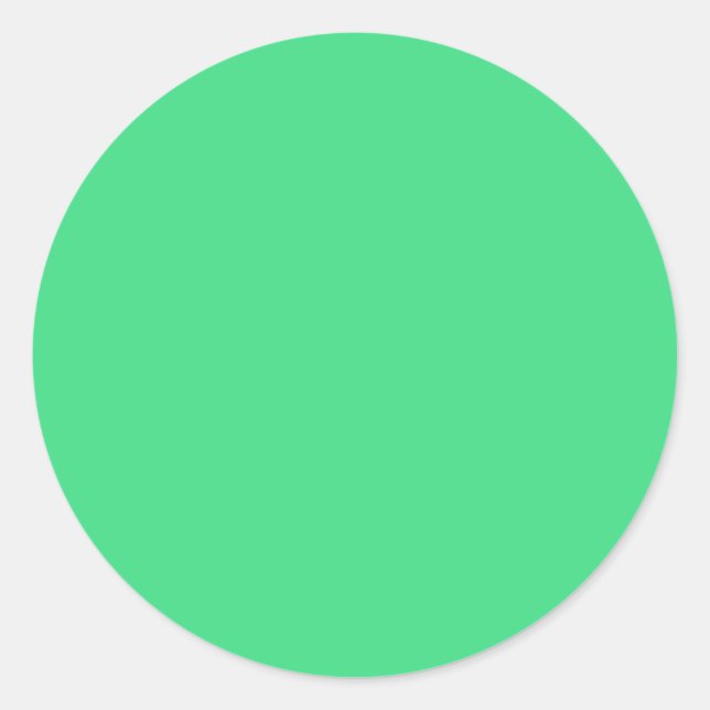 Sticker Rond Vert androïde (couleur solide) (Devant)
