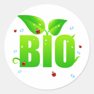 Sticker Rond Vert biologique biologique biologique naturel
