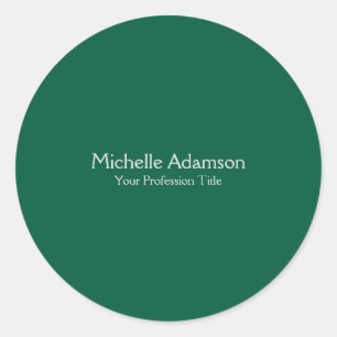 Sticker Rond Vert Couleur Professionnel Plat Moderne