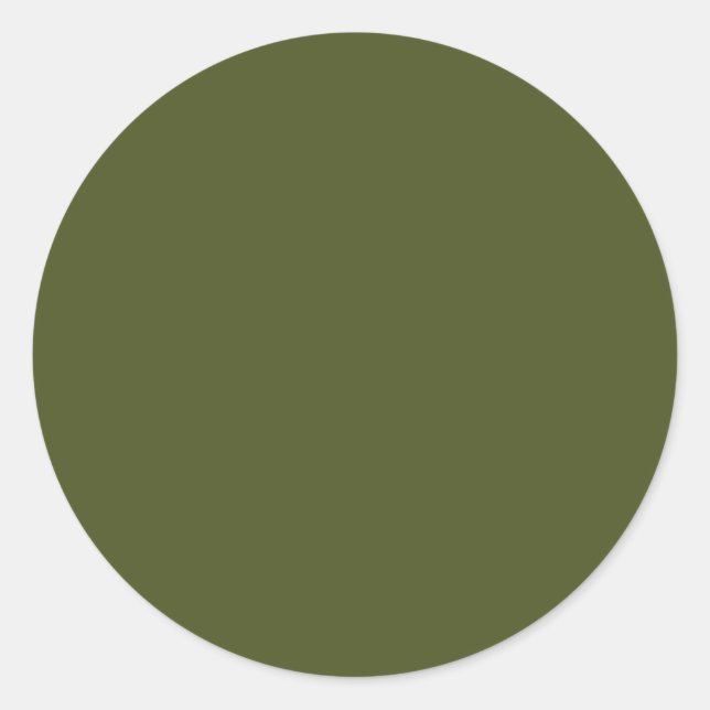 Sticker Rond Vert de l'armée (couleur solide) (Devant)