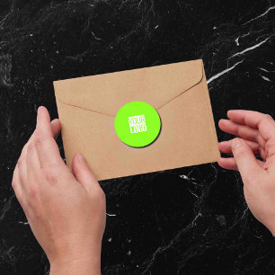 Sticker Rond vert fluorescent - ajoutez votre logo