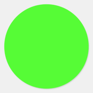 Sticker Rond vert fluorescent -blanc