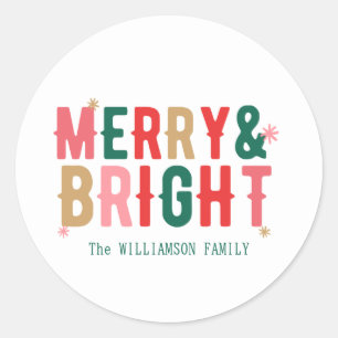 Sticker Rond Vert minimal Rouge Brown Téméraire Typographie Noë