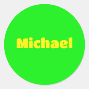 Sticker Rond Vert néon Elegant Couleur Jaune Mode tendance