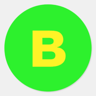 Sticker Rond Vert néon Elegant Couleur Jaune Mode tendance