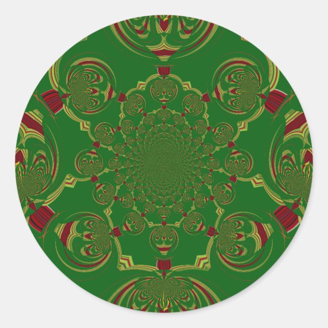 Sticker Rond Vert vintage (Devant)
