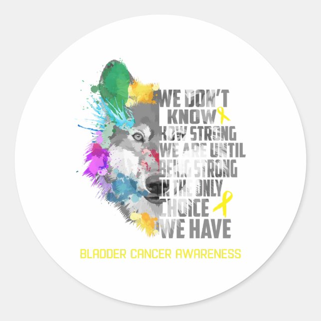 Sticker Rond Vessie Cancer Sensibilisation Ribbon Cadeaux de so (Devant)