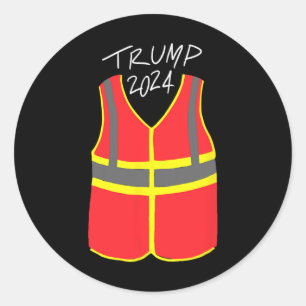 Sticker Rond Veste de camion de garage Trump 2024