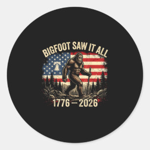 Sticker Rond Vêtements bigfoot patriotique 1776-2026 250 ans 