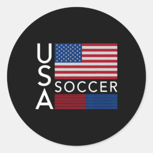 Sticker Rond Vêtements Branchés Usa Drapeau Américain Équipe De