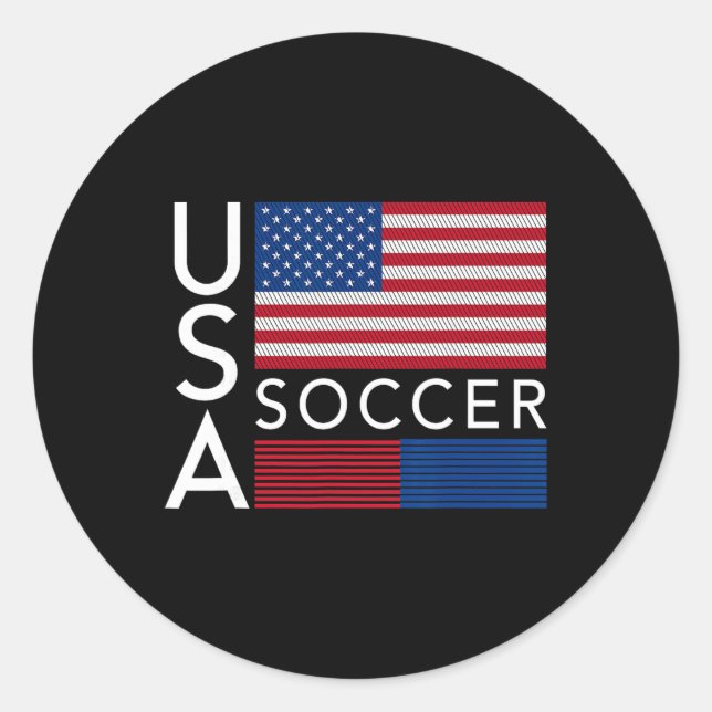 Sticker Rond Vêtements Branchés Usa Drapeau Américain Équipe De (Devant)