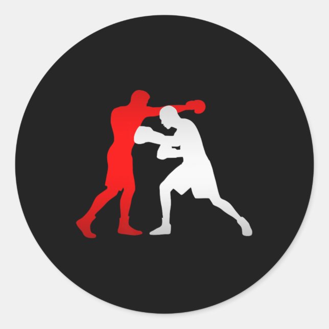 Sticker Rond Vêtements de boxe - Boxe  (Devant)