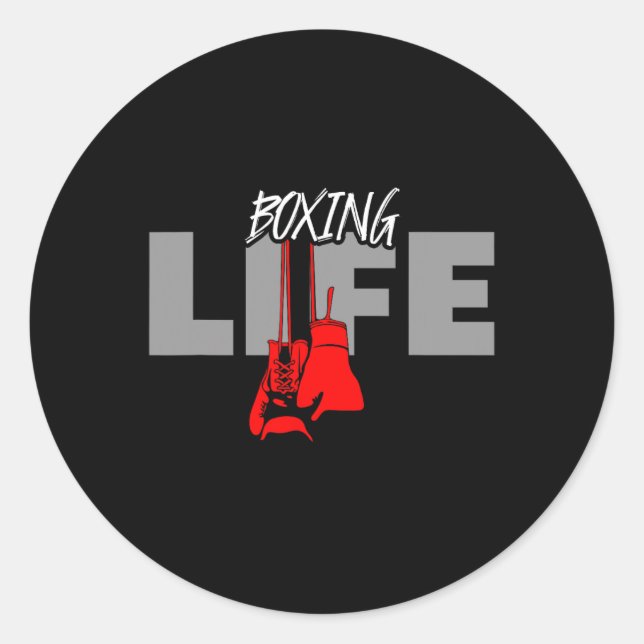 Sticker Rond Vêtements de boxe - Boxe 2  (Devant)