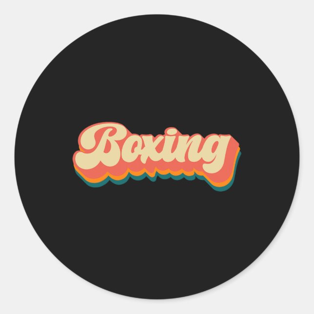 Sticker Rond Vêtements de boxe - Boxe 3  (Devant)
