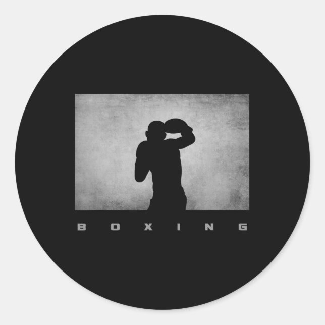 Sticker Rond Vêtements de boxe - Boxe 4  (Devant)