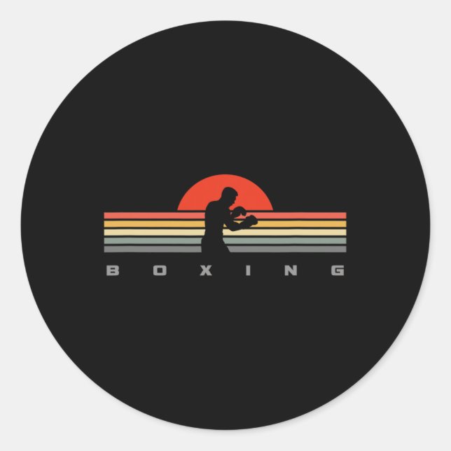 Sticker Rond Vêtements de boxe - Boxe 5  (Devant)
