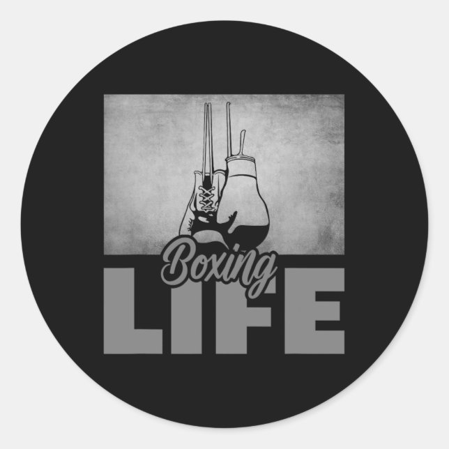 Sticker Rond Vêtements de boxe - Boxe 6  (Devant)