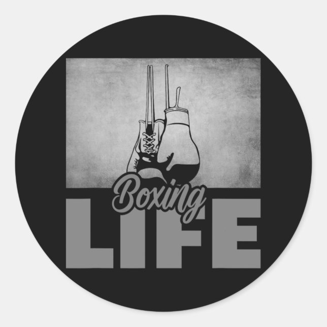 Sticker Rond Vêtements de boxe - Boxe 6 (Devant)